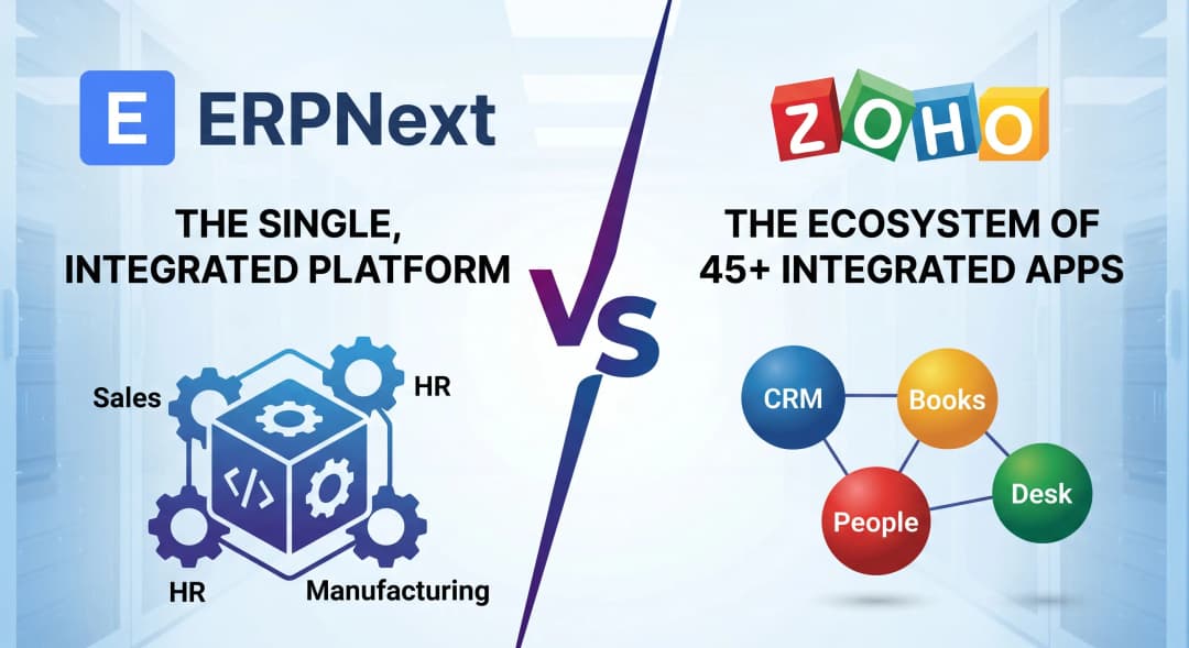 ERPNext vs Zoho ERP: Full-Stack Open Source vs. App Suite Ecosystem