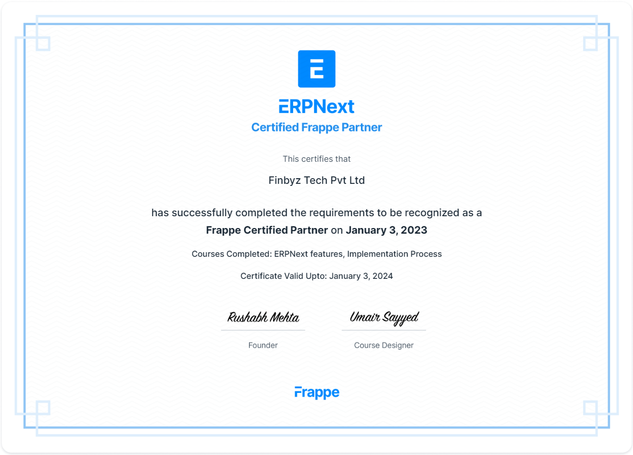 certificate
