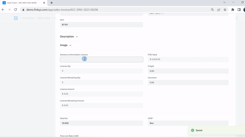 Export License Usage