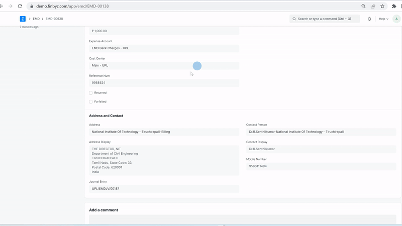 Emd Check Efficient EMD Management in ERPNext | Streamline Earnest Money Deposits