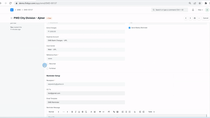 Emd Check Efficient EMD Management in ERPNext | Streamline Earnest Money Deposits